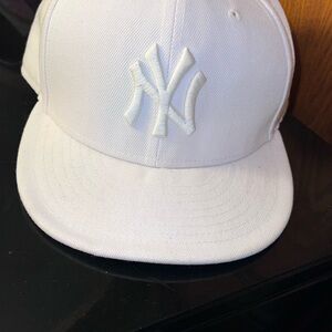 NYY Yankees white fitted new era 59fifty